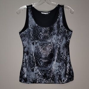 M | Peter Nygård | Square Sequin Tank Top